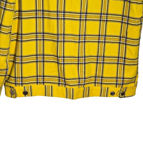 Guess Originals Yellow Plain Flannel Button Up Jacket Clueless Y2K 90s Small LN - Picture 7 of 12